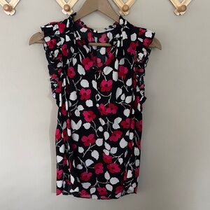 Kate Spade ruffle floral Blouse